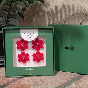 Kate Spade x Target Collab Flower Dangle Earrings NIB